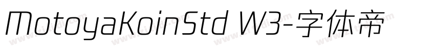 MotoyaKoinStd W3字体转换